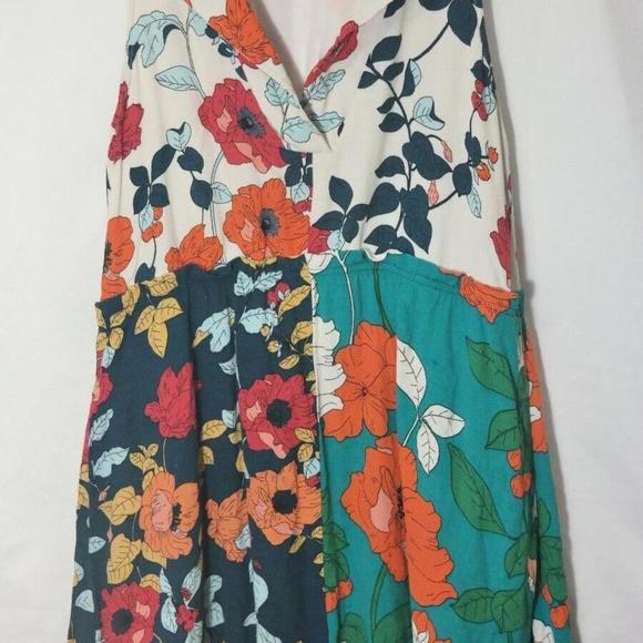 Anthropologie Dresses & Skirts - Anthropologie Dinah Collared Halter Tunic Dress Size 0 Floral Print A-Line @TD